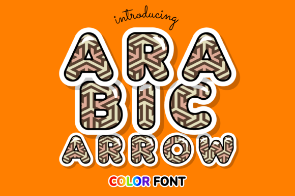 Arabic Arrow: A Color Font for Vibrant, Modern Designs