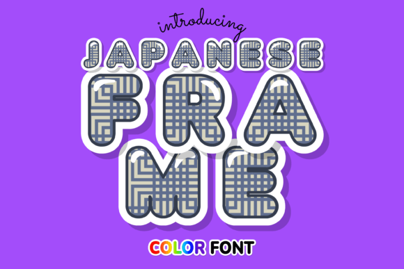Japanese Frame: A Color Font for Eye-Catching Designs