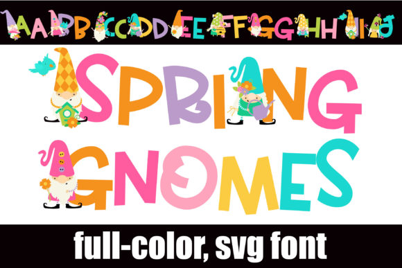 Spring Gnomes: Whimsical Typography for Enchanting Designs