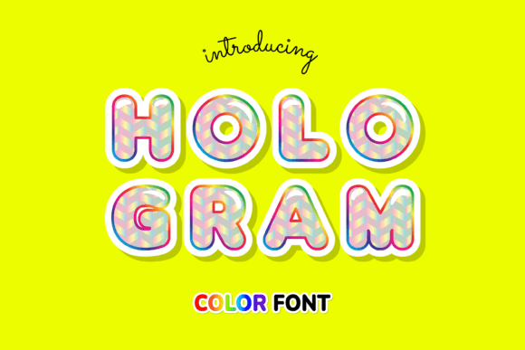 The Hologram Font: A Modern Pop of Color for Creative Projects