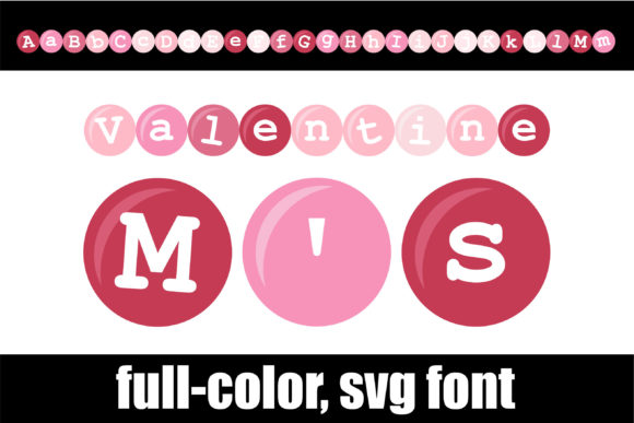 Valentine M's: A Whimsical Color Font for Creative Projects