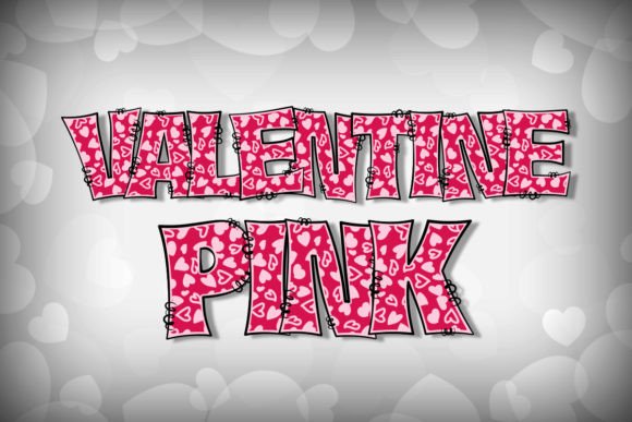 Valentine Pink: A Detailed Font for Bold Creative Projects